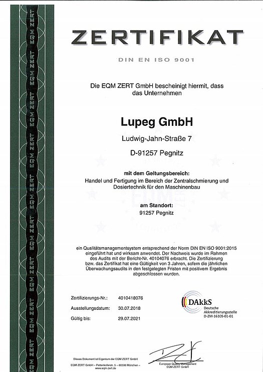 Zertifikat ISO9001 2021 Zertifikat ISO9001-2015